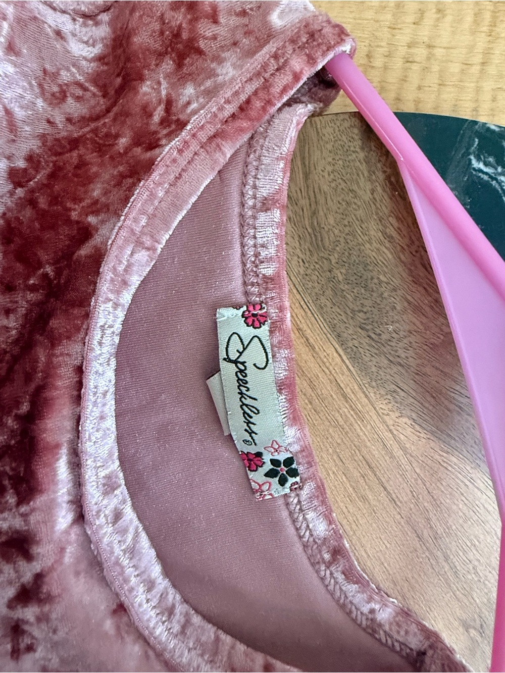 Speechless Rose Pink Velvet Tank Top